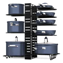 Comprar Organizador De Ollas, Tapas, Sartenes 8 Niveles Ajustable