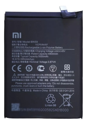 Batería Para Xiaomi Redmi Note 10 Bn59 En Belgrano