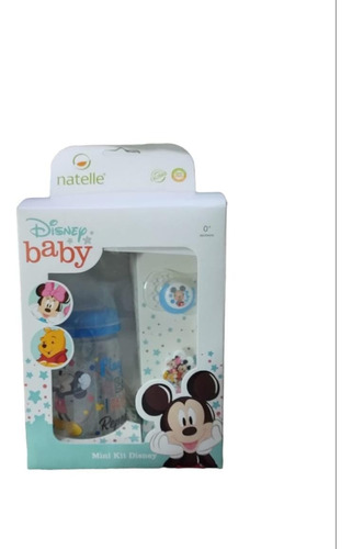 Mini Kit Disney Mickey Mamadera Chupete Nattelle 