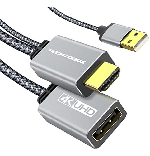 Hdmi A Displayport 4k Techtobox [trenzado, Alta Velocid