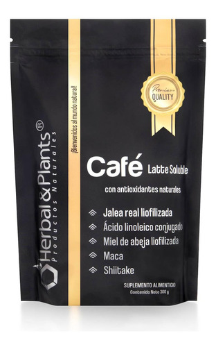 Café Latte Soluble Maca Shiitake 300 G Herbal & Plants