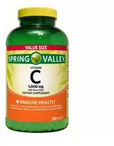 Comprar Vitamina C 1000mg + Rose Hip Spring Valley 500 Tabletas Usa