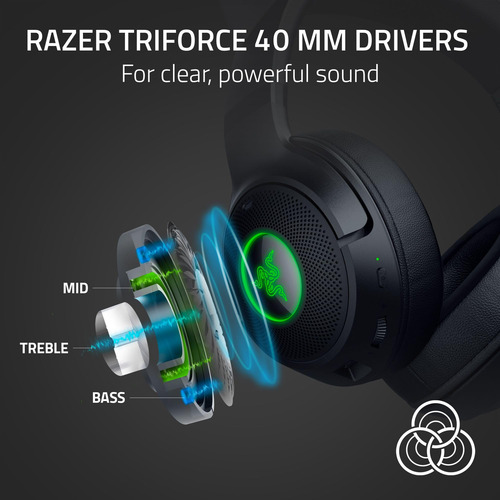 Auriculares Razer Kraken Kitty V2 Bt Inalámbricos Rgb Con Ba