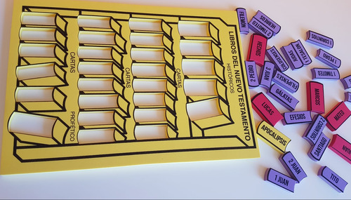 Juego De Mesa, Armador Libro Del Nuevo Testamento, Amarillo