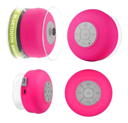 Imagem 1 de 4 de Mini-caixa De Som Resistente A Agua - Bts-06 - Cor Rosa