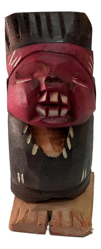 Indio Pícaro De Madera 13 Cms Típico Chileno // Tomy