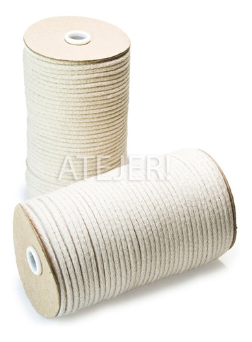 Imagen 3 de 4 de Cordón Relleno De Algodón De 3mm X 100 Metros Crudo