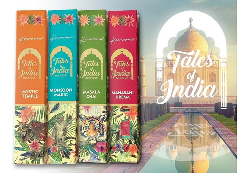 Imagen 2 de 9 de Sahumerios Tales Of India Karmaroma X 4 Unid Hecho En India