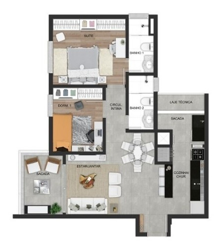 Imagem 16 de 17 de Apartamento À Venda No Bairro Morro Do Espelho - São Leopoldo/rs - O-14738-24734