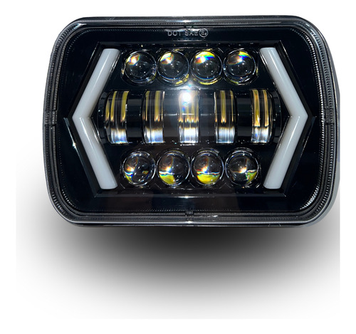 Par Faros Delanteros Rectangulares Led Ojo Angel Flecha 7in
