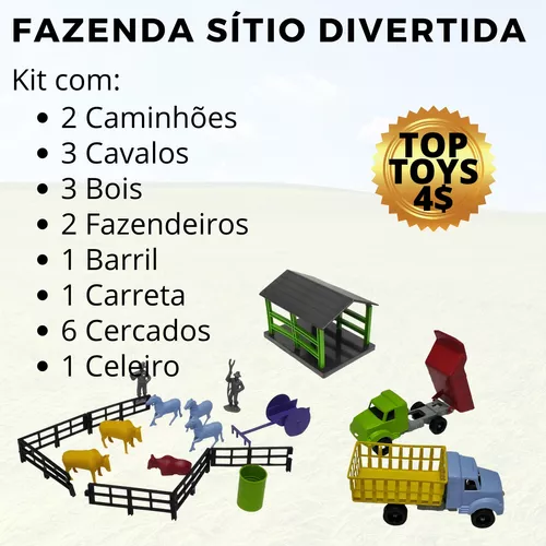 Fazenda Sitio Fazendinha Brinquedo Animais Caminhão Carreta