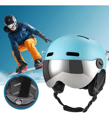 Tk Casco De Snowboard Con Visor Integrado, Protección Rosa S