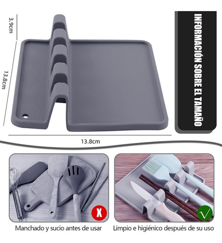 Soporte De Silicona Para Utensilios De Cocina De 2 Piezas