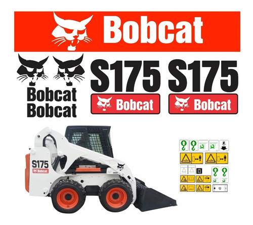 Adesivos Mini Carregadeira Bobcat S175 Ca-16972 Mq2