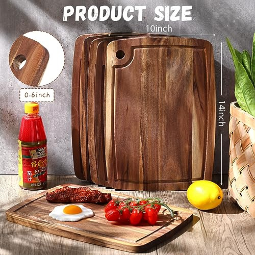 6 Tablas De Cortar De Madera De Acacia Cocina, Tablas R...