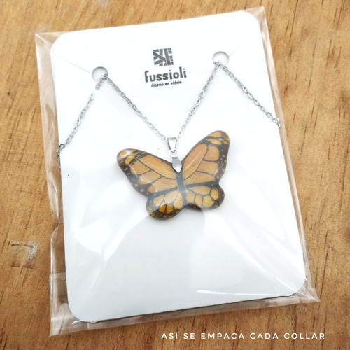 Imagen 5 de 5 de Collar Mariposa Monarca