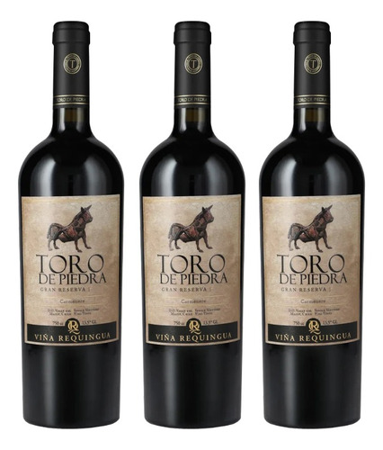 3 Vinos Toro De Piedra Carmenere