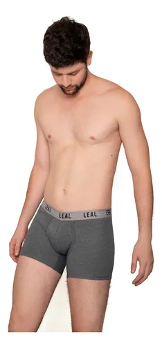 Ropa Interior Hombre Calzoncillo Boxer Leal Algodón Gris