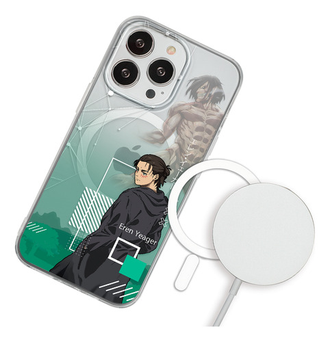 Funda Para iPhone Magsafe Attack On Titan Eren Final Case