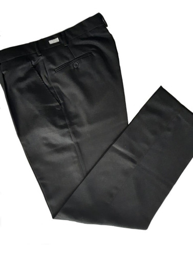 Imagen 1 de 2 de Pantalón De  Vestir Alpaca Para Hombres Negro/gris Oscuro