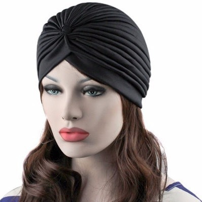 Turbante Moda Quimio Cancer Playa Comodo Negro 