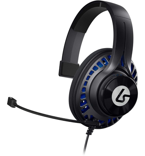 Diadema Gamer Chat Voz Lucidsound Ls1p (diseño Playstation) Color Negro