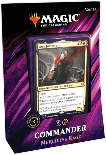 Mazo Furia Despiadada The Gathering Commander 2019, 100 Unid