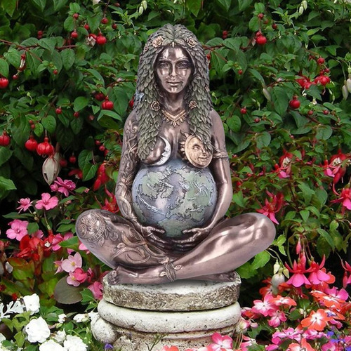 estatuilla Decorativa para el hogar Estatua de la Diosa Madre de la Tierra Estatua de Resina milenaria de Gaia 