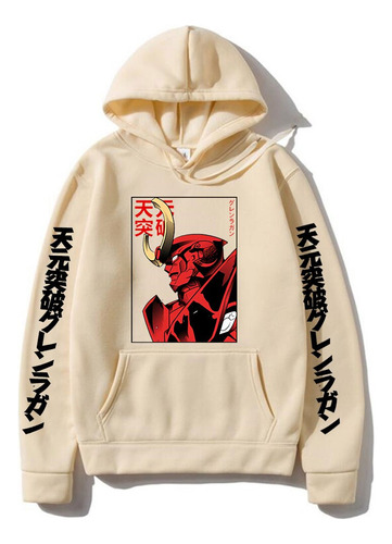 Sudadera Con Capucha De Anime Tengen Toppa Gurren Lagann Mec