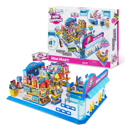 5 Surprise Mini Brands - Mini Mart Playset De Zuru (serie 4.