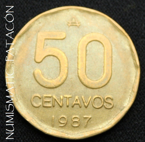 Moneda 50 Centavos De Austral 1987 