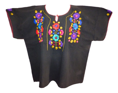 Blusas Bordadas A Mano De Chiapas / Tallas Xl Y 2xl / M027