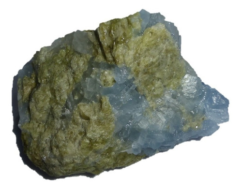 Mineral De Colección Vesubiana Con Calcita Azul