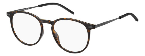 Óculos De Grau Tommy Hilfiger Th2021 086-51 Cor Havana Tamanho 51