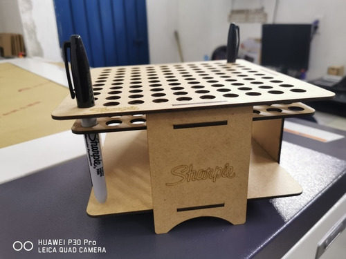 Organizador Para 100 Plumones Sharpie En Mdf De 3 Mm