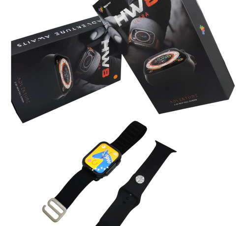 Relogio Inteligente Smart Watch Hw 8 Ultra Tela 2.02 Serie 8 Cor Da Caixa Preto