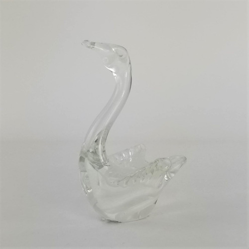 Escultura Cisne Em Murano Cristais Labone - Bibelô Branco