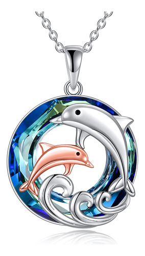 Yfn Collar De Delfín Plata De Ley Colgante De Delfín De Día