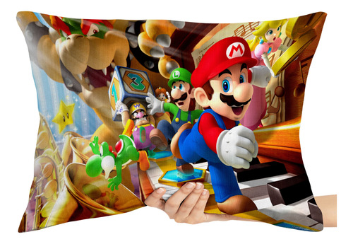 Capa Travesseiro Fronha Mario Bros Super Game Jogo Antigo