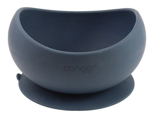 Tigela Bowl De Silicone Com Ventosa Azul Navy - Clingo Liso