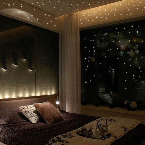 Decoración Para Dormitorio Pegatinas Fluorescente Estrellas