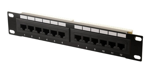 Imagen 1 de 3 de Patch Panel 12 Puertos Cat 5 Cat5 Cat5e Rackeable Wireplus