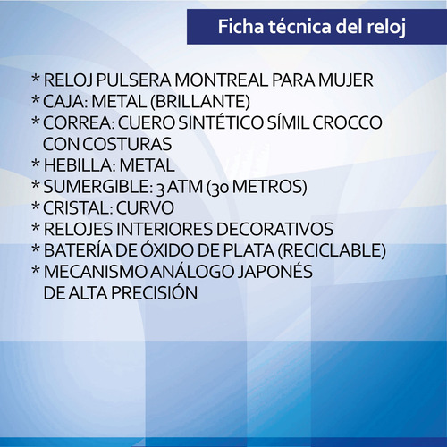Reloj Montreal Mujer Ml206 Tienda Oficial Envío Gratis