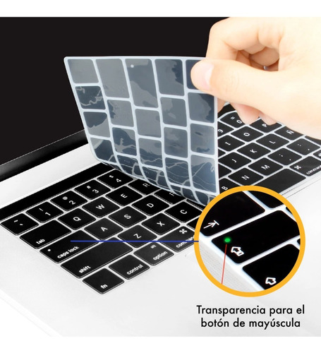 Imagen 8 de 10 de Protector Silicona Teclado Compatible Macbook Pro A1278- Esp