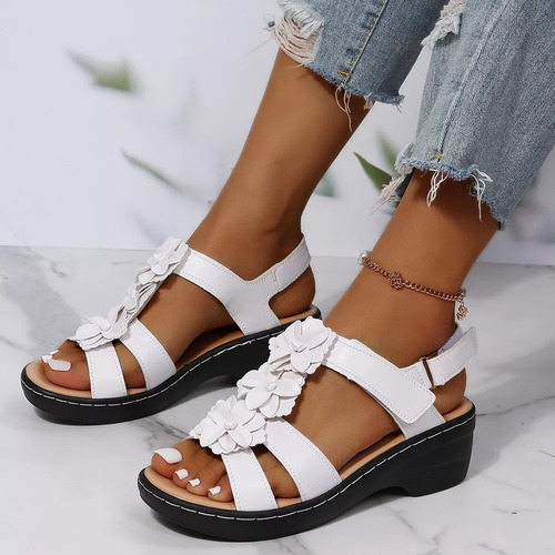 Sandalias Vintage Romanas Informales Cómodas Con Punta Abier