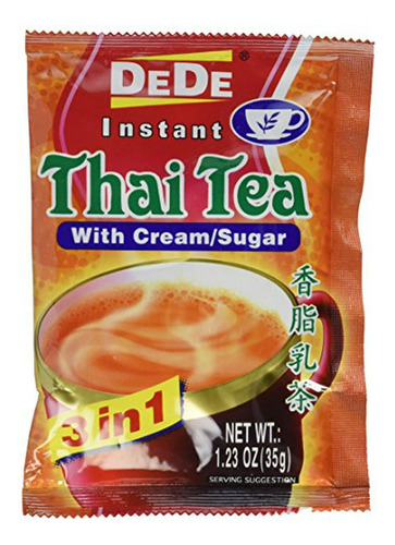 Bebida Tailandesa Instantánea Dede Con Té, Azúcar Y Crema - 