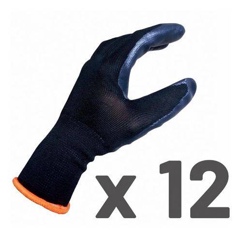 Guantes Tejido Sin Costura Palma De Latex Dps T10 X 12