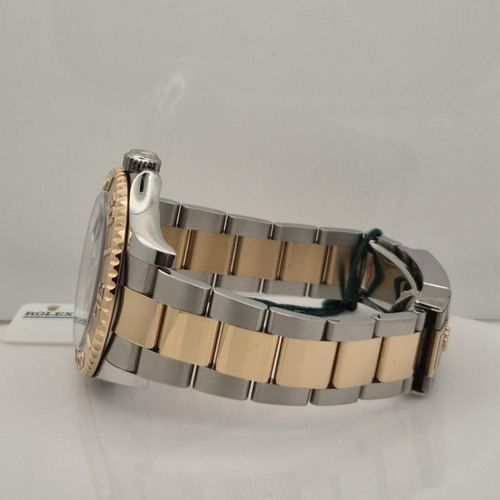 Rolex Yacht-master 40mm Ouro Rosé & Aço Black Dial Completo Dourado/prateado Dourado Preto (Usado)