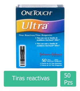 One Touch Ultra Caja Con 2 Frascos Con 25 Tiras Reactivas Ca