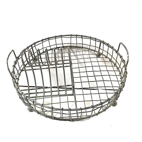 Colonial Tin Works Galvanized Metal Vintage Rack Para Platos